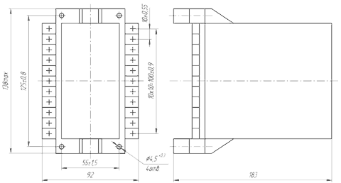 Габаритные размеры РВ 03